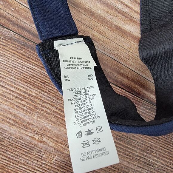 Nike Dri-FIT PACELINE Ace Visor M/L Blue White Swoosh Adjustable Performance Hat - Picture 7 of 9